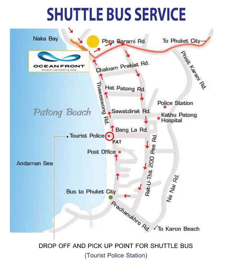 Oceanfront Beach Resort - Sha Extra Plus Patong Εξωτερικό φωτογραφία Pattaya Beach map
